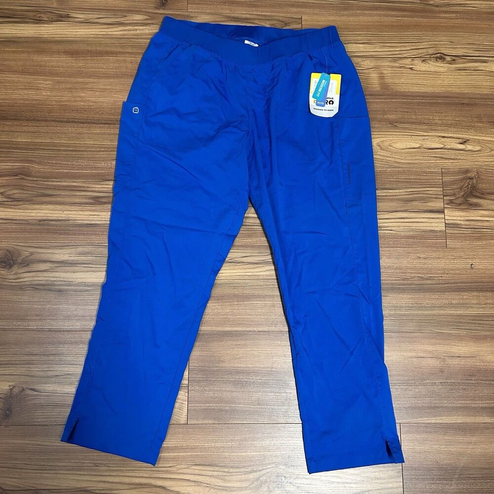 WonderWink W123 Scrub Pants Womens XL Petite Royal Blue Nurse Medical NWT